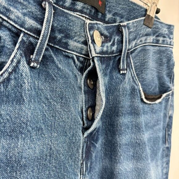 3X1 NYC Cropped Fringe Hem Button Fly Jeans Size 27 - Picture 6 of 9